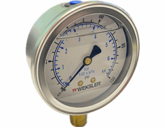 Fuel Pressure Gauge - 2.5" Glycerine Filled 100psi/bar